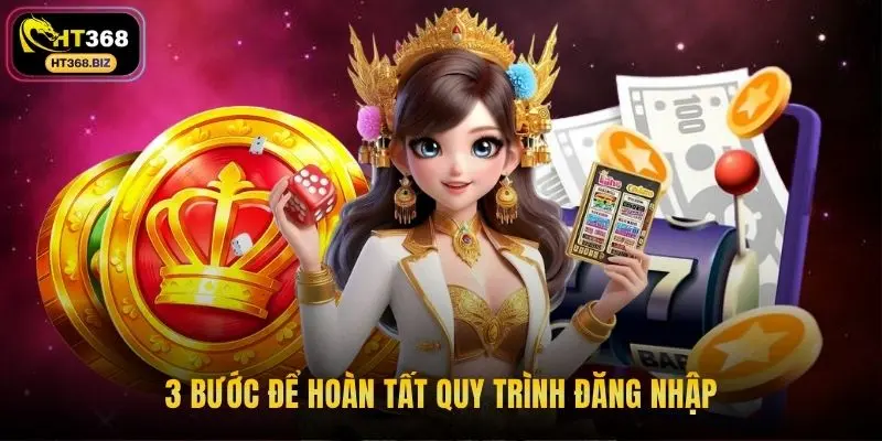 3 bước để hoàn tất quy trình đăng nhập